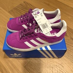 NWT Adidas Gazelle Women’s Shock Purple Sneakers